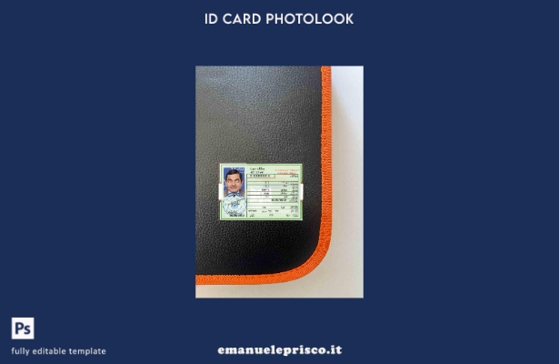 modello FRONTALE photolook ID Palestina in stile verificato